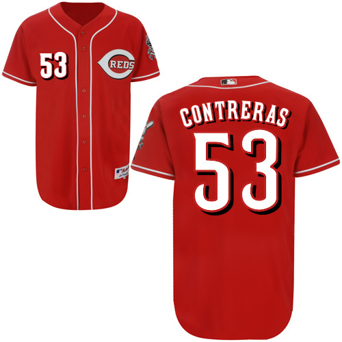 Carlos Contreras #53 MLB Jersey-Cincinnati Reds Men's Authentic Red Baseball Jersey